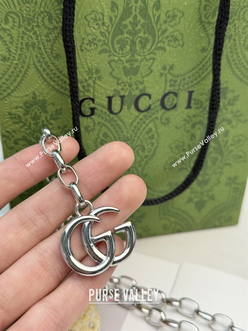 Gucci GG Marmont Pendant Chain Necklace ‎865297 Silver 2026 (YF-26031316)