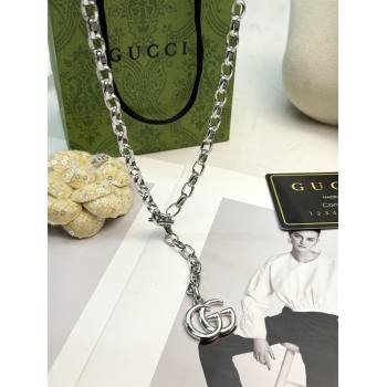 Gucci GG Marmont Pendant Chain Necklace ‎865297 Silver 2026 (YF-26031316)