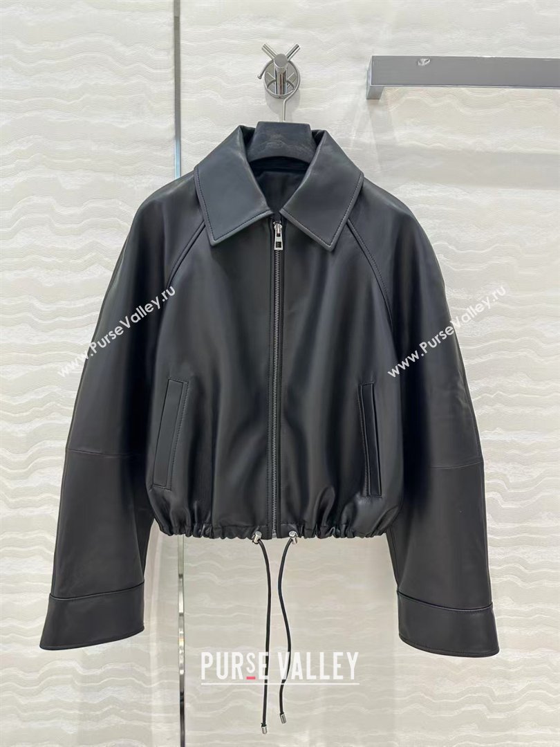 Loewe Lambskin Leather Jacket L031401 Black 2026 (Q-26031401)