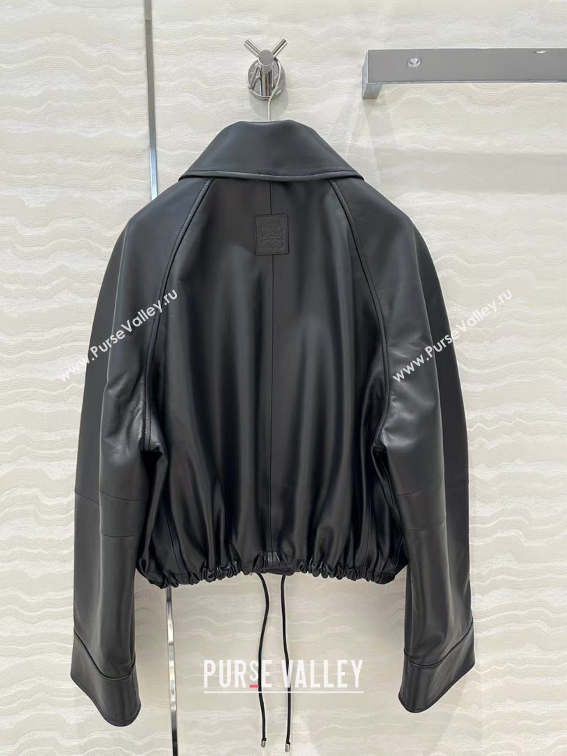 Loewe Lambskin Leather Jacket L031401 Black 2026 (Q-26031401)