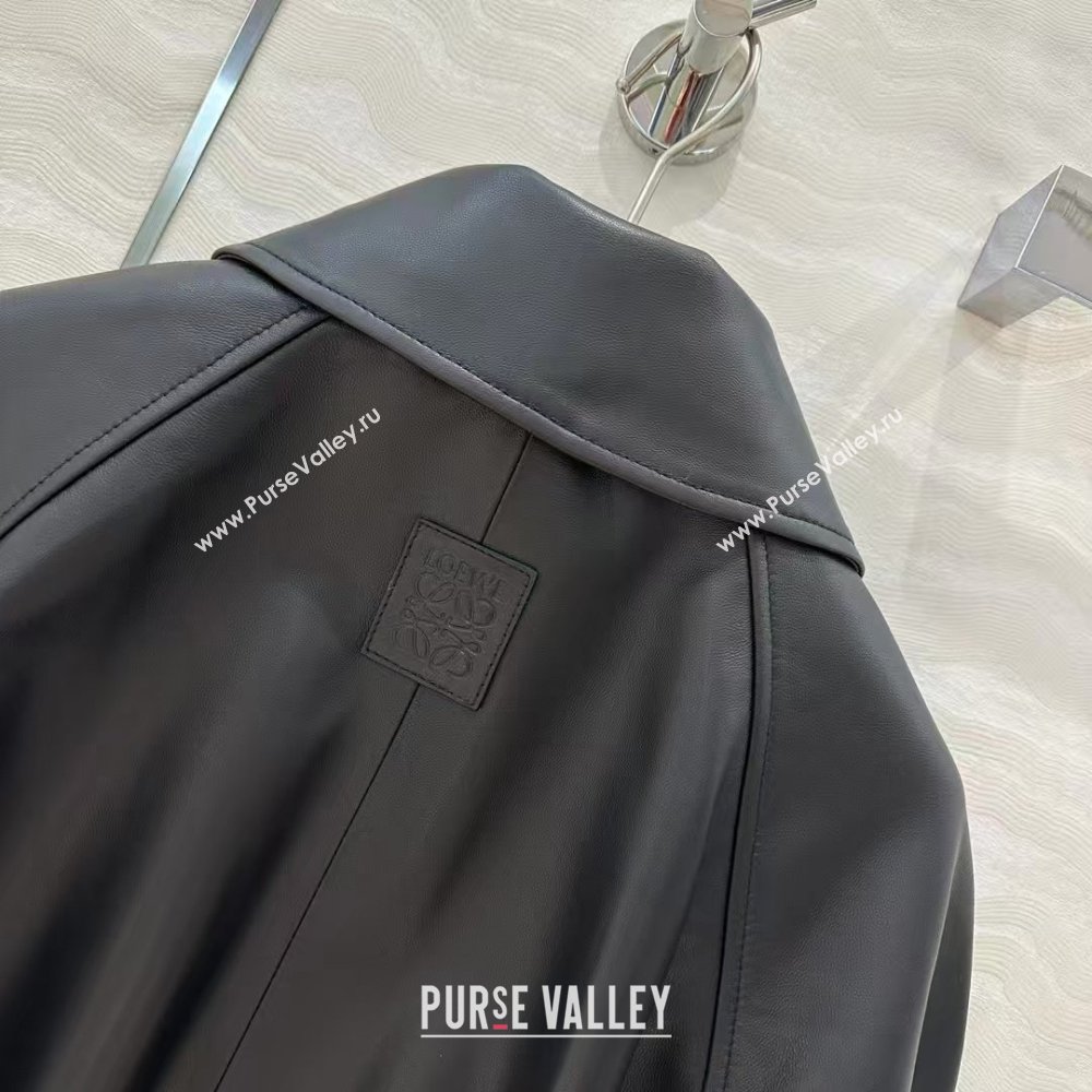 Loewe Lambskin Leather Jacket L031401 Black 2026 (Q-26031401)