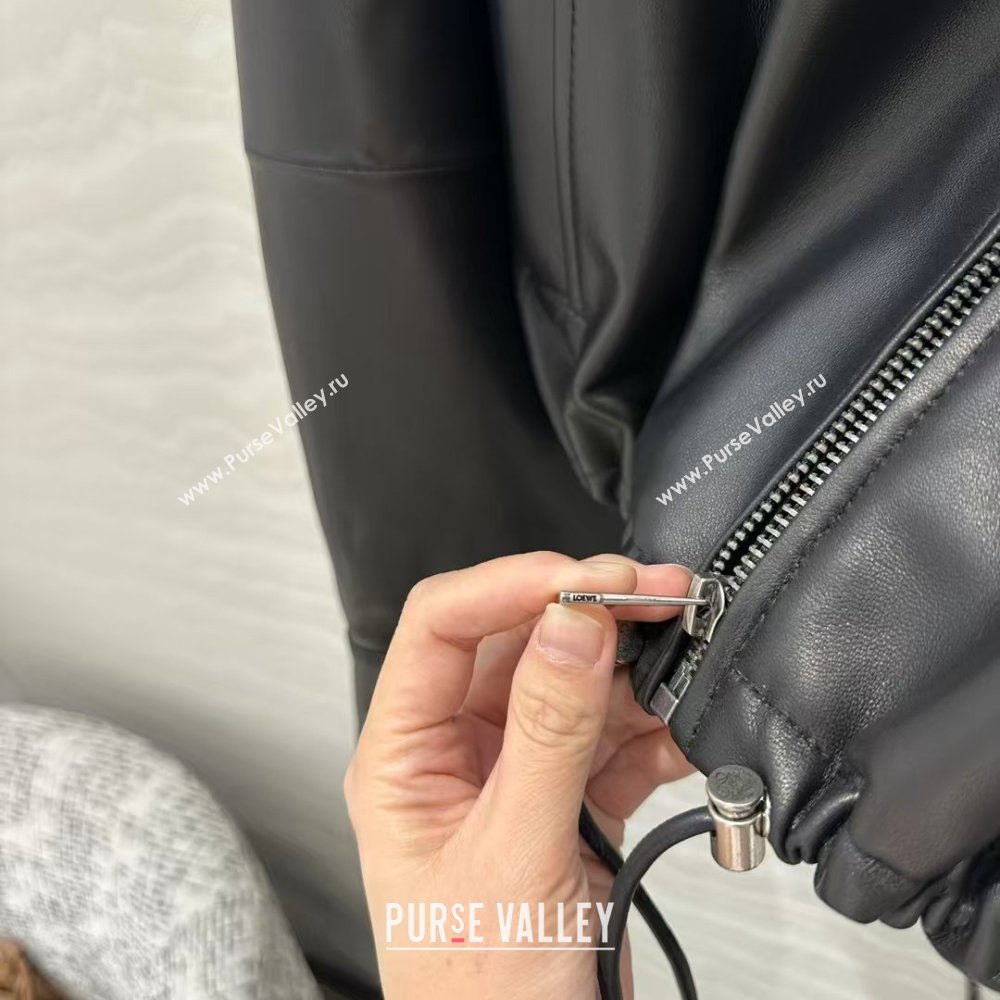 Loewe Lambskin Leather Jacket L031401 Black 2026 (Q-26031401)