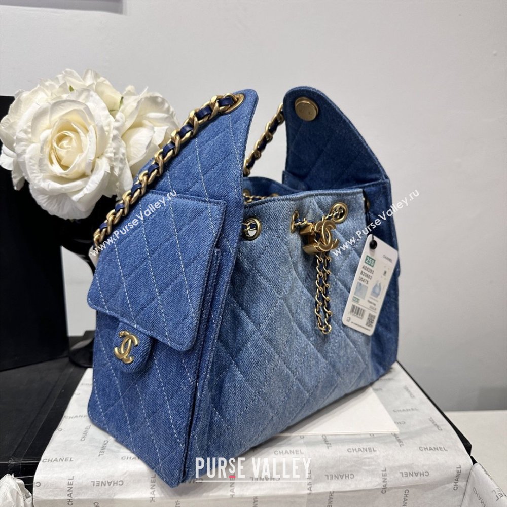 Chanel 25 Small Hobo Handbag in Denim AS5293 Blue 2026 (YEZI-26031605)