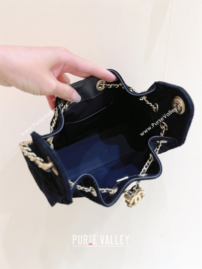 Chanel 25 Mini Handbag in Suede Calfskin AS5631 Black 2026 Top Quality (SHUNY-26032302)