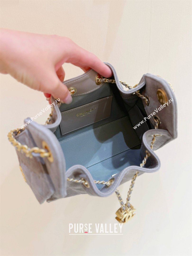 Chanel 25 Mini Handbag in Suede Calfskin AS5631 Grey 2026 Top Quality (SHUNY-26032303)
