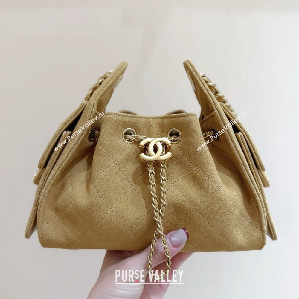 Chanel 25 Mini Handbag in Suede Calfskin AS5631 Light Brown 2026 Top Quality (SHUNY-26032304)