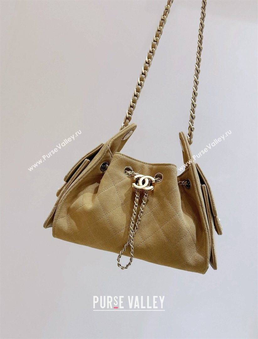 Chanel 25 Mini Handbag in Suede Calfskin AS5631 Light Brown 2026 Top Quality (SHUNY-26032304)