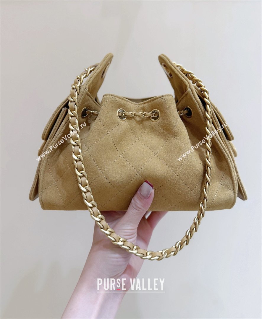 Chanel 25 Mini Handbag in Suede Calfskin AS5631 Light Brown 2026 Top Quality (SHUNY-26032304)
