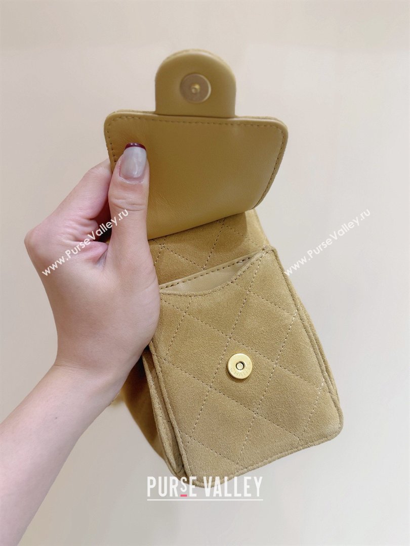 Chanel 25 Mini Handbag in Suede Calfskin AS5631 Light Brown 2026 Top Quality (SHUNY-26032304)