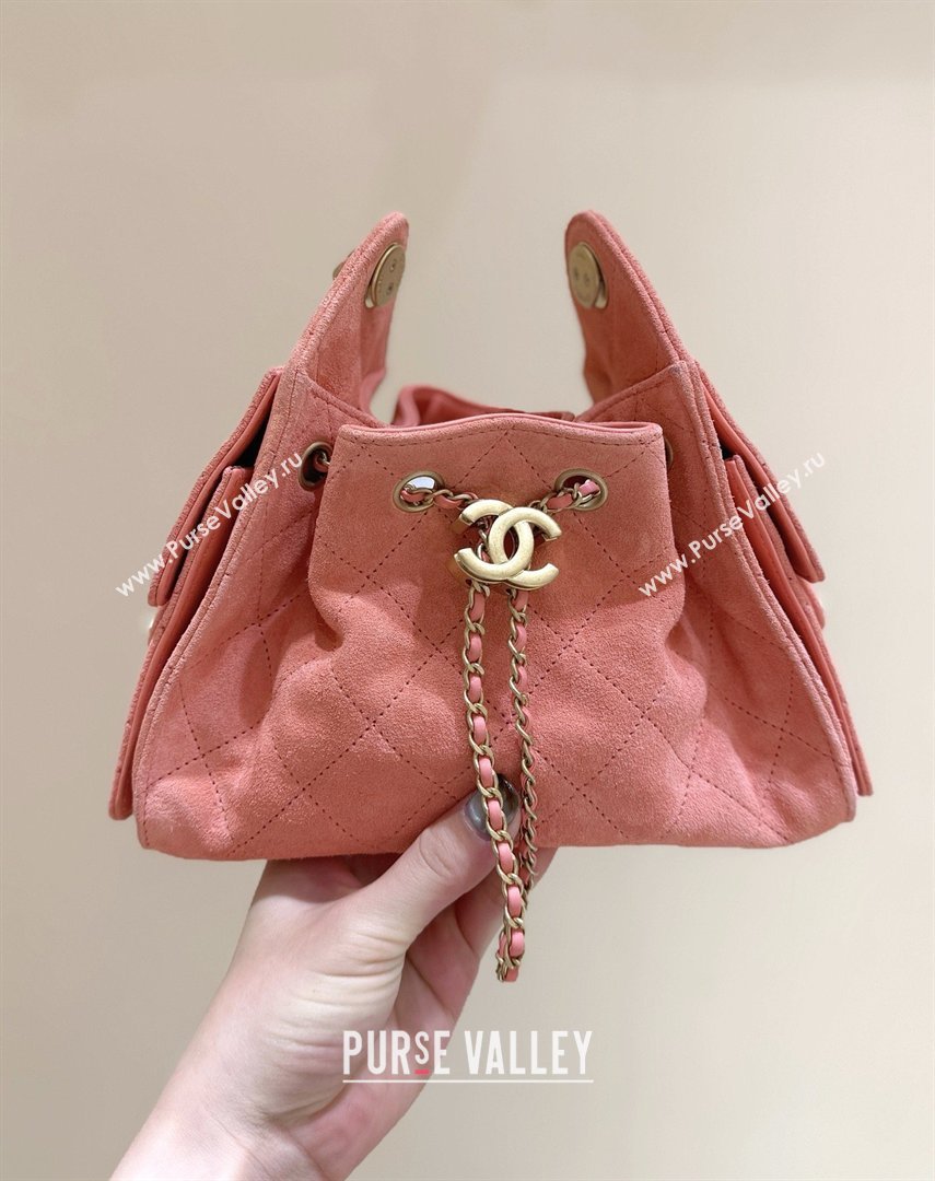 Chanel 25 Mini Handbag in Suede Calfskin AS5631 Pink 2026 Top Quality (SHUNY-26032305)