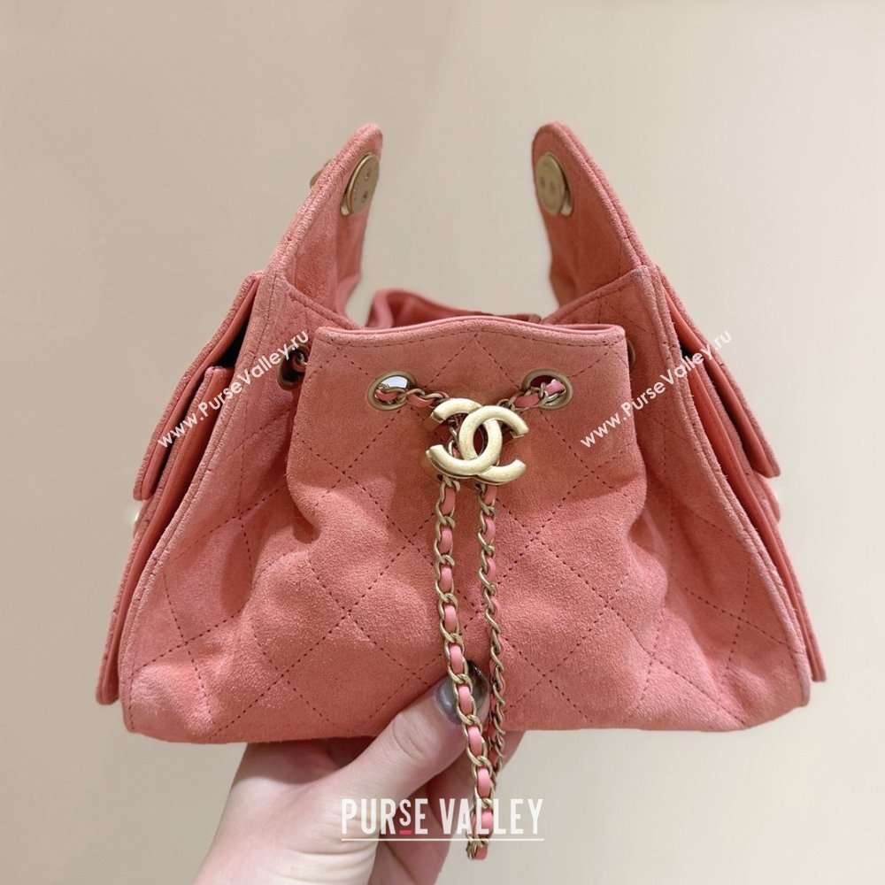 Chanel 25 Mini Handbag in Suede Calfskin AS5631 Pink 2026 Top Quality (SHUNY-26032305)