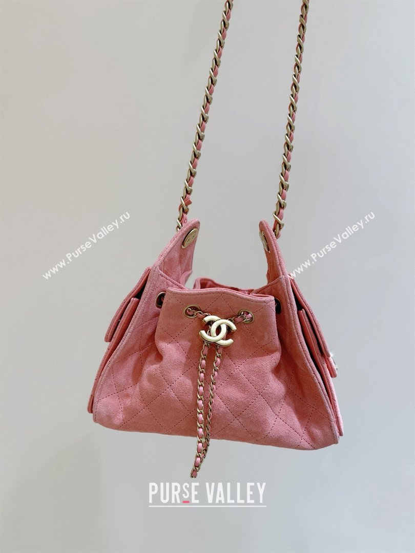 Chanel 25 Mini Handbag in Suede Calfskin AS5631 Pink 2026 Top Quality (SHUNY-26032305)