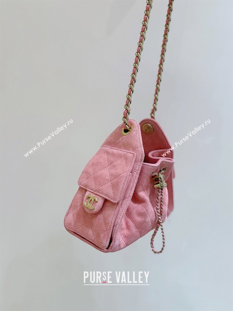 Chanel 25 Mini Handbag in Suede Calfskin AS5631 Pink 2026 Top Quality (SHUNY-26032305)