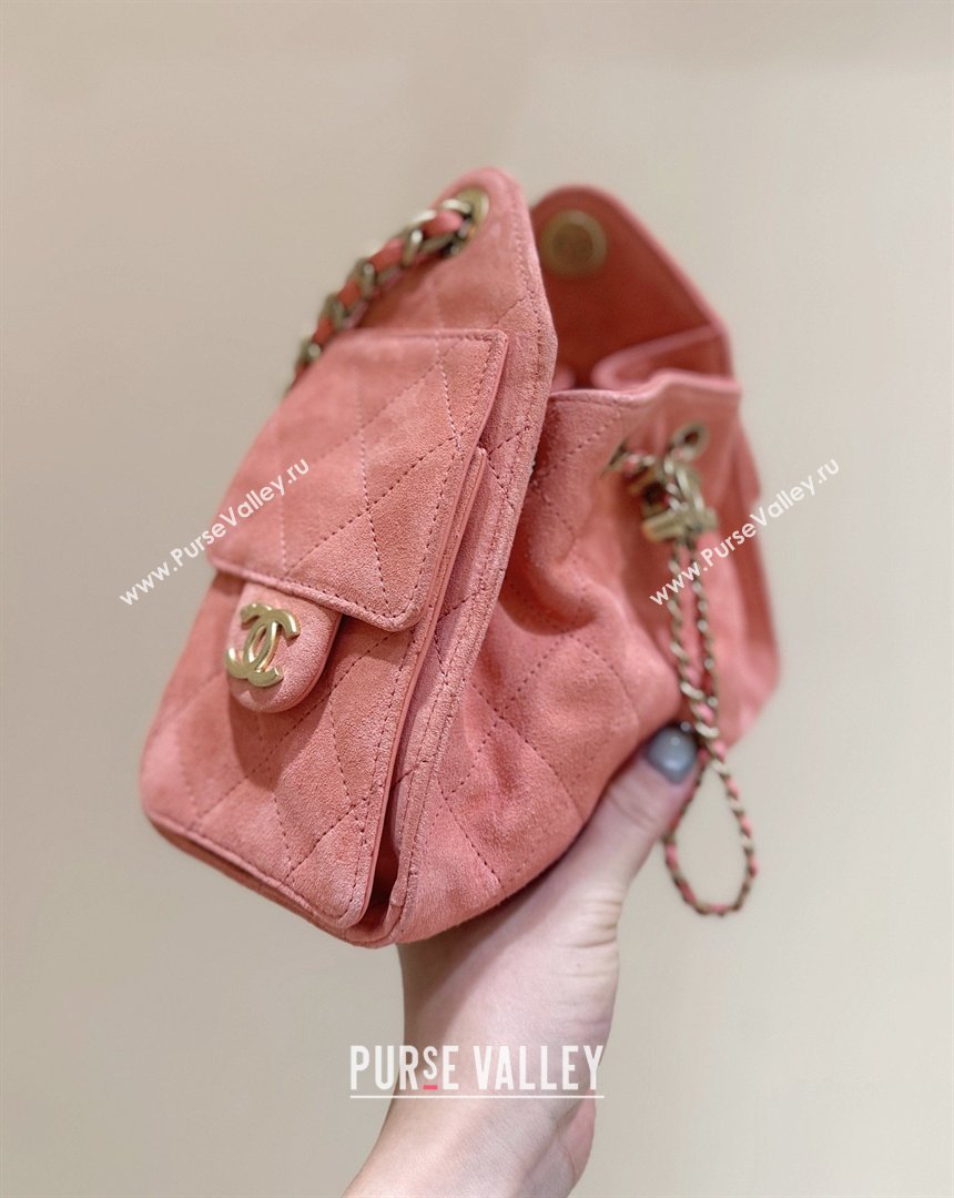 Chanel 25 Mini Handbag in Suede Calfskin AS5631 Pink 2026 Top Quality (SHUNY-26032305)