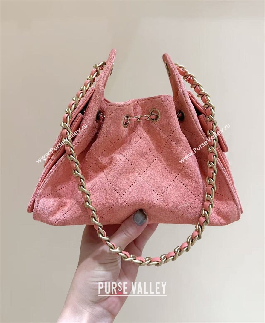 Chanel 25 Mini Handbag in Suede Calfskin AS5631 Pink 2026 Top Quality (SHUNY-26032305)