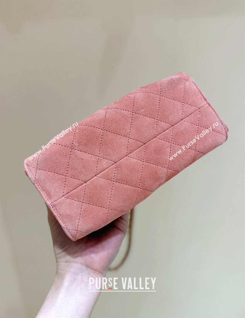 Chanel 25 Mini Handbag in Suede Calfskin AS5631 Pink 2026 Top Quality (SHUNY-26032305)
