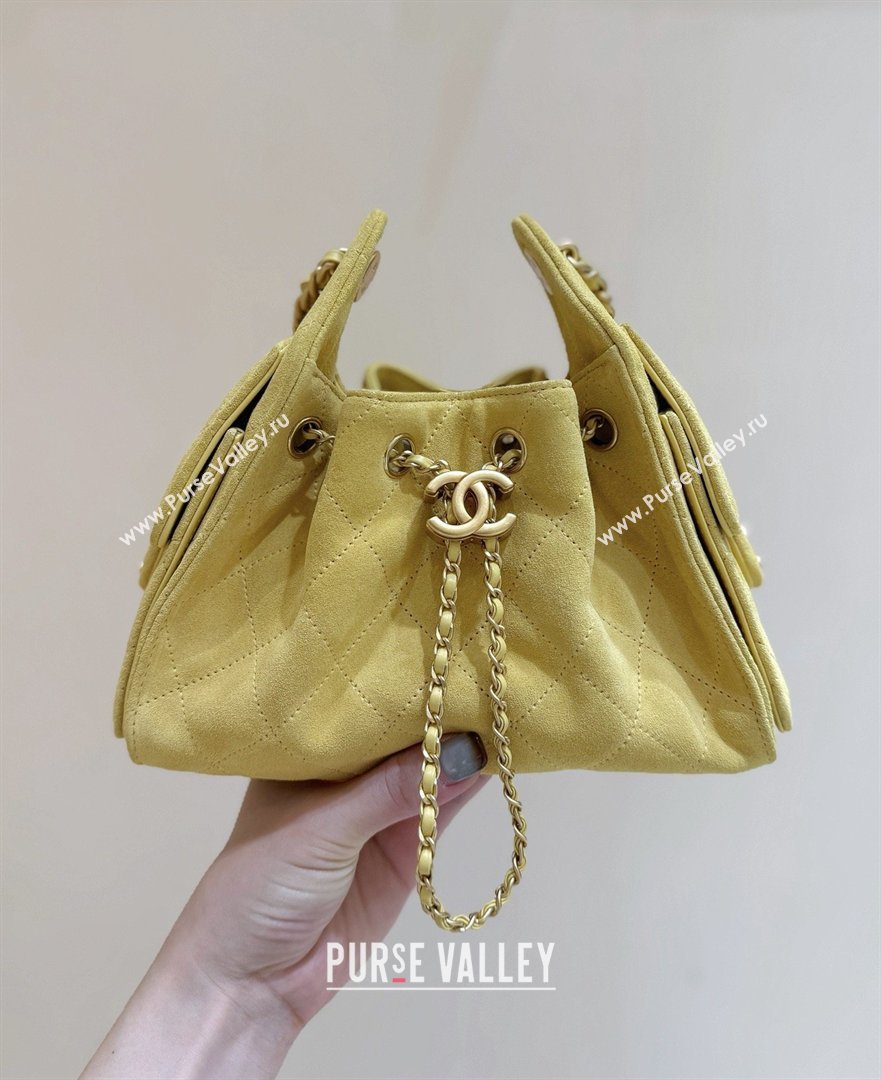 Chanel 25 Mini Handbag in Suede Calfskin AS5631 Yellow 2026 Top Quality (SHUNY-26032306)