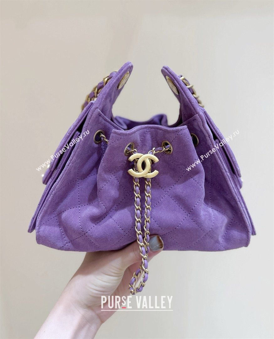 Chanel 25 Mini Handbag in Suede Calfskin AS5631 Purple 2026 Top Quality (SHUNY-26032307)