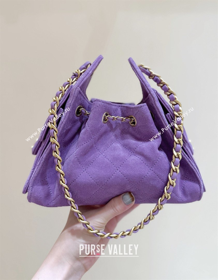 Chanel 25 Mini Handbag in Suede Calfskin AS5631 Purple 2026 Top Quality (SHUNY-26032307)