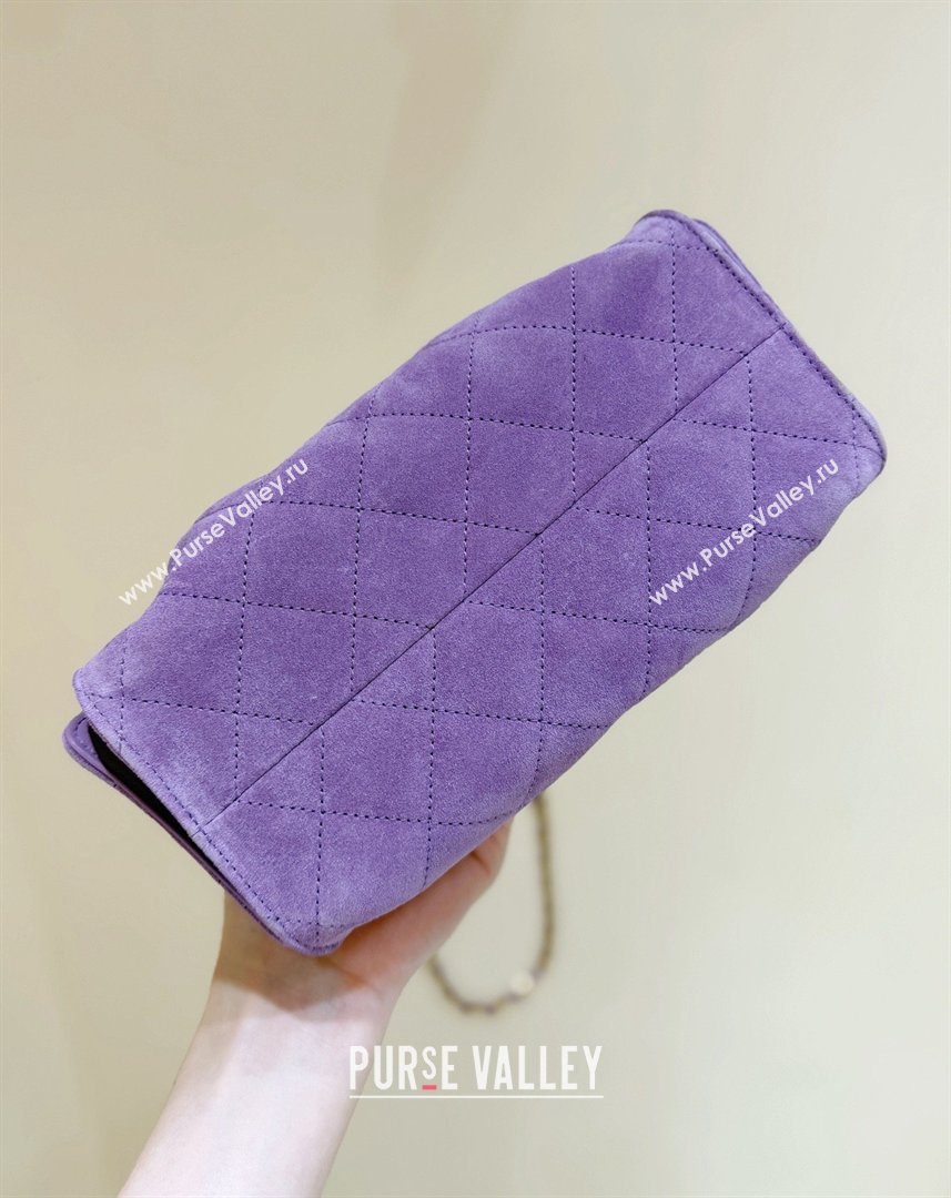 Chanel 25 Mini Handbag in Suede Calfskin AS5631 Purple 2026 Top Quality (SHUNY-26032307)