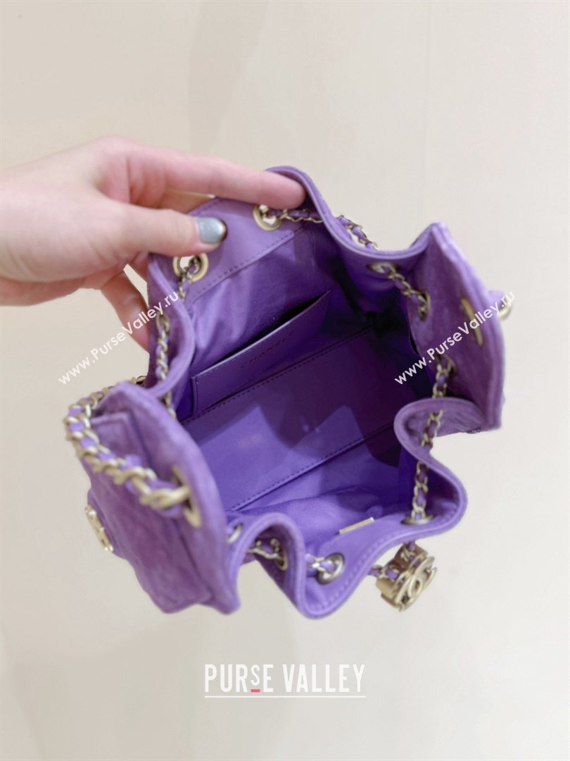 Chanel 25 Mini Handbag in Suede Calfskin AS5631 Purple 2026 Top Quality (SHUNY-26032307)