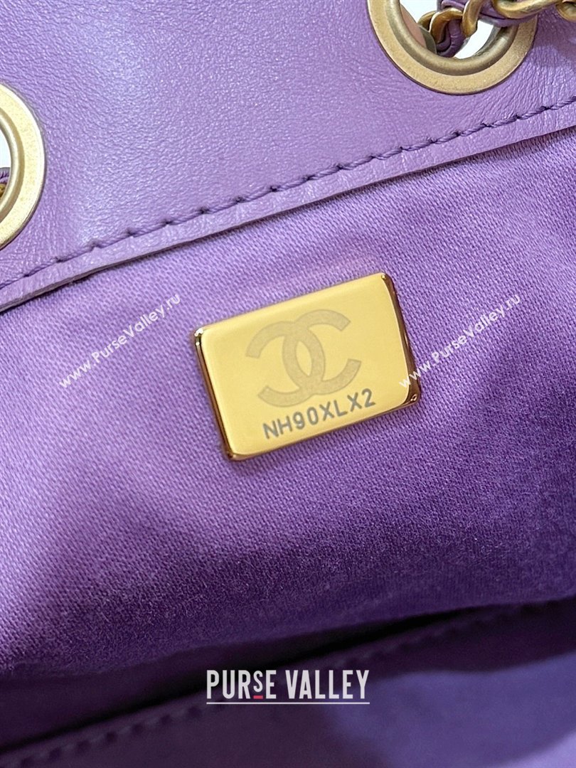 Chanel 25 Mini Handbag in Suede Calfskin AS5631 Purple 2026 Top Quality (SHUNY-26032307)