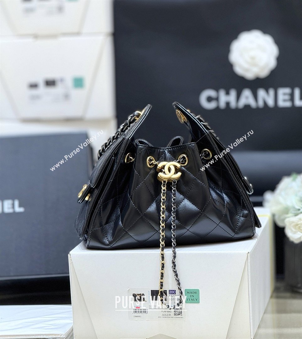 Chanel 25 Mini Handbag in Shiny Calfskin AS5631 Black 2026 Top Quality (SHUNY-26032401)