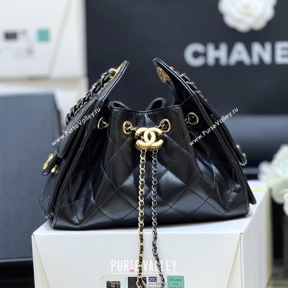 Chanel 25 Mini Handbag in Shiny Calfskin AS5631 Black 2026 Top Quality (SHUNY-26032401)