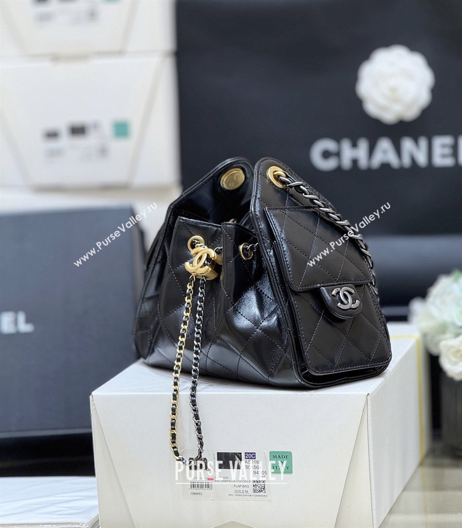 Chanel 25 Mini Handbag in Shiny Calfskin AS5631 Black 2026 Top Quality (SHUNY-26032401)