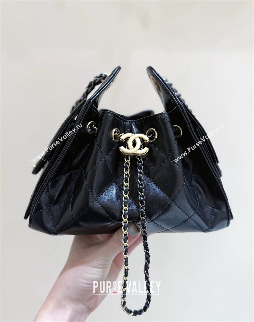 Chanel 25 Mini Handbag in Shiny Calfskin AS5631 Black 2026 Top Quality (SHUNY-26032401)