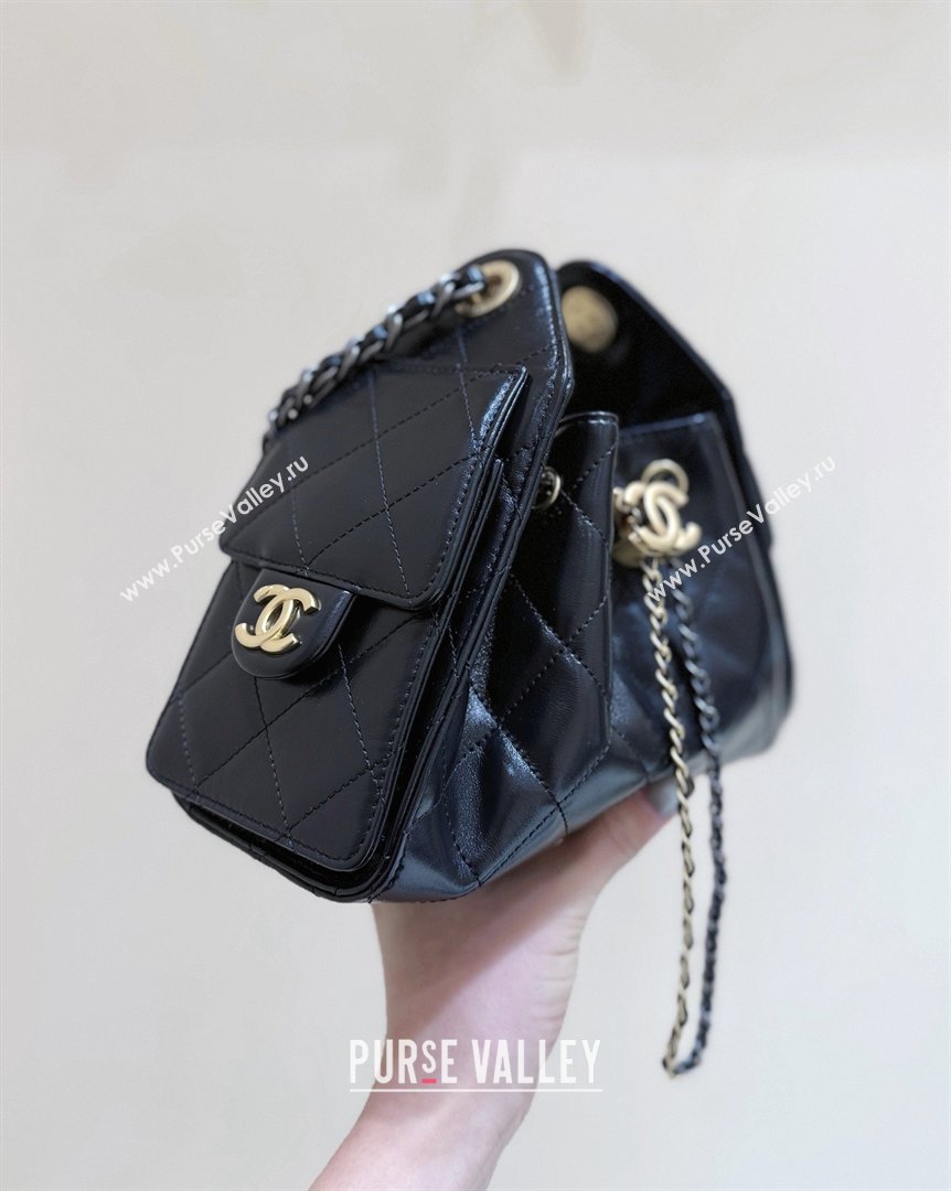 Chanel 25 Mini Handbag in Shiny Calfskin AS5631 Black 2026 Top Quality (SHUNY-26032401)