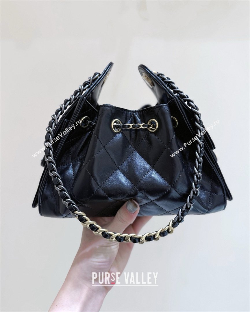Chanel 25 Mini Handbag in Shiny Calfskin AS5631 Black 2026 Top Quality (SHUNY-26032401)