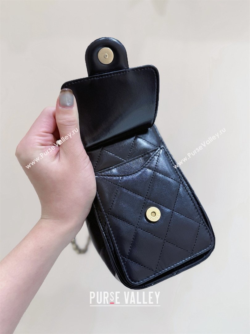 Chanel 25 Mini Handbag in Shiny Calfskin AS5631 Black 2026 Top Quality (SHUNY-26032401)