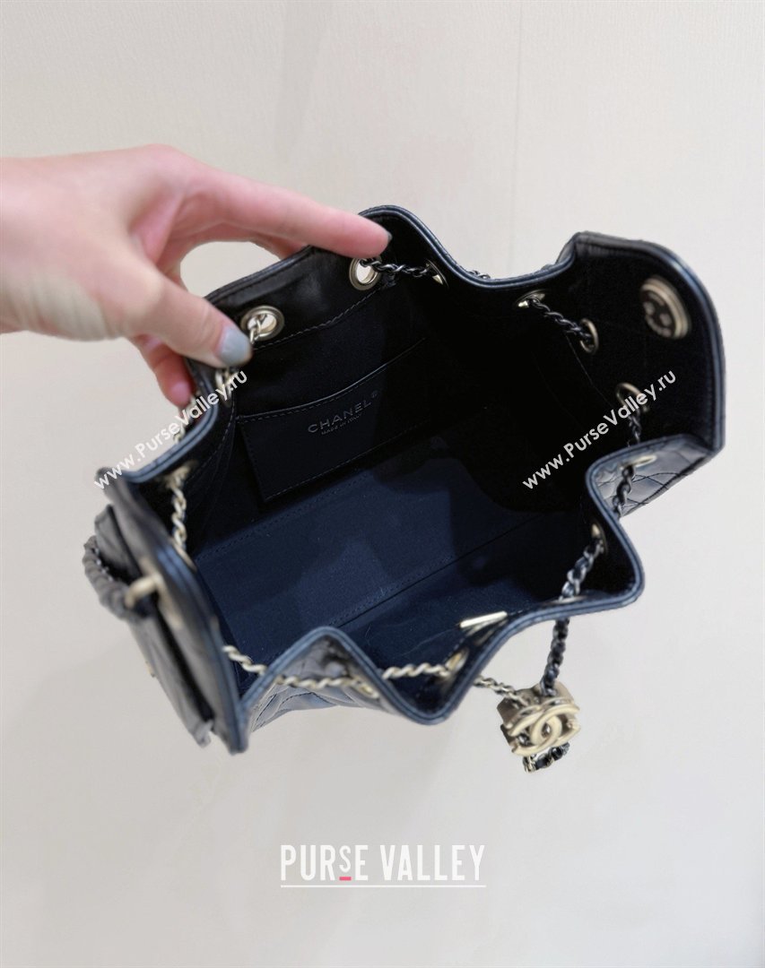 Chanel 25 Mini Handbag in Shiny Calfskin AS5631 Black 2026 Top Quality (SHUNY-26032401)