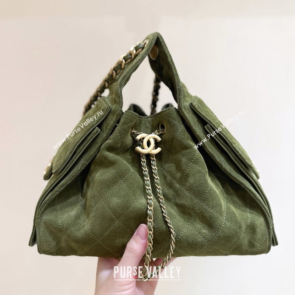 Chanel 25 Mini Handbag in Suede Calfskin AS5631 Green 2026 Top Quality (SHUNY-26032402)