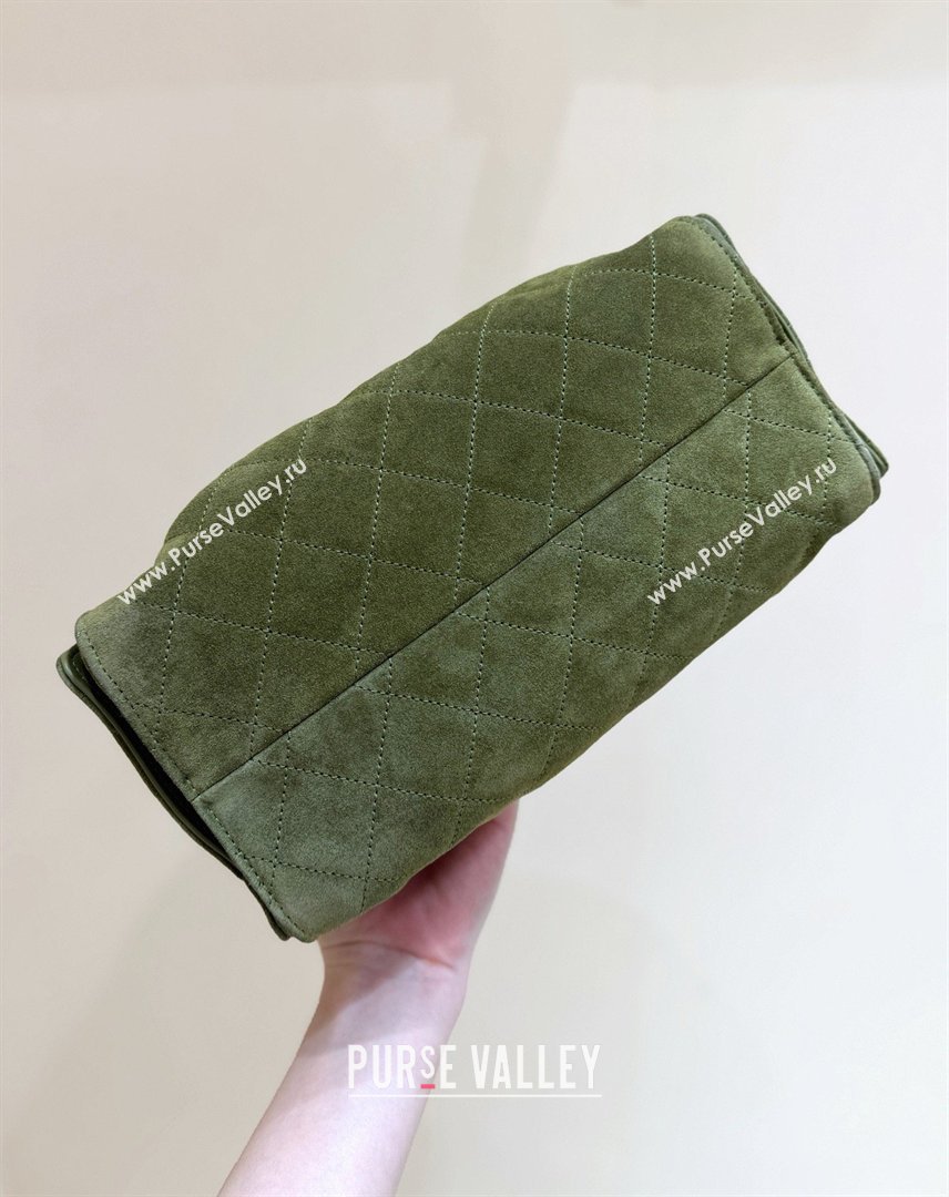 Chanel 25 Mini Handbag in Suede Calfskin AS5631 Green 2026 Top Quality (SHUNY-26032402)