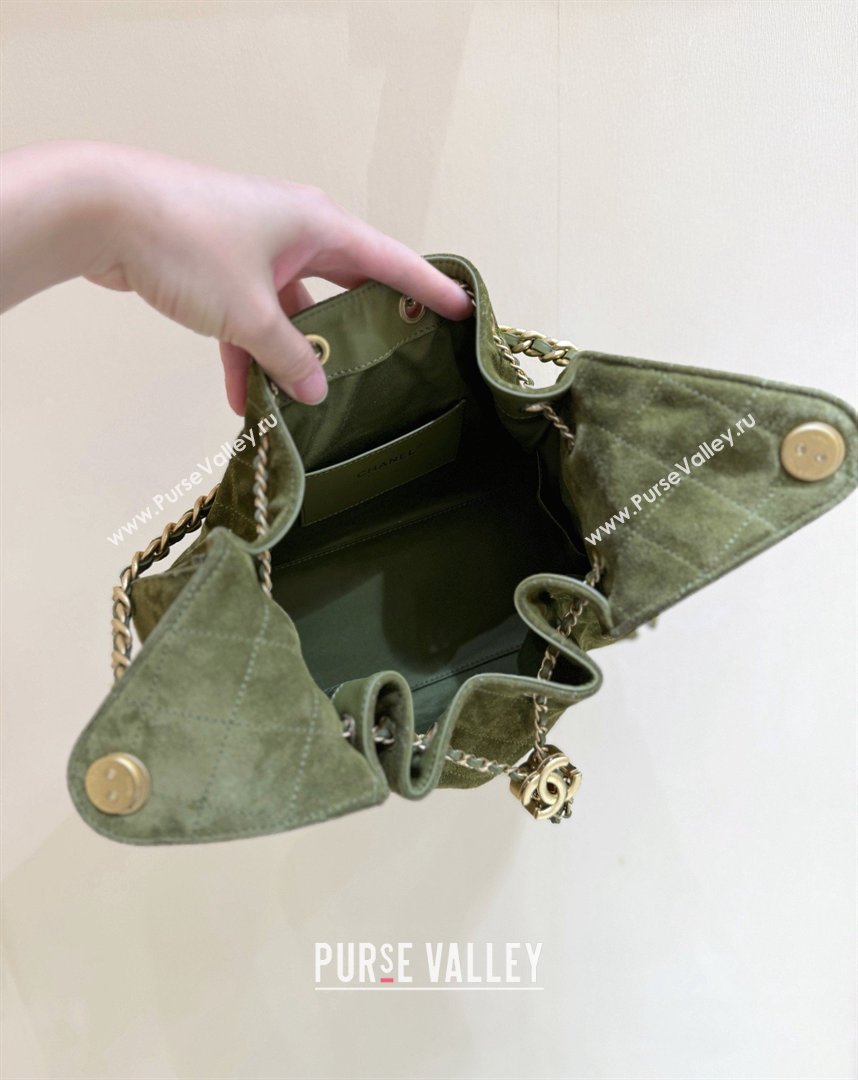 Chanel 25 Mini Handbag in Suede Calfskin AS5631 Green 2026 Top Quality (SHUNY-26032402)