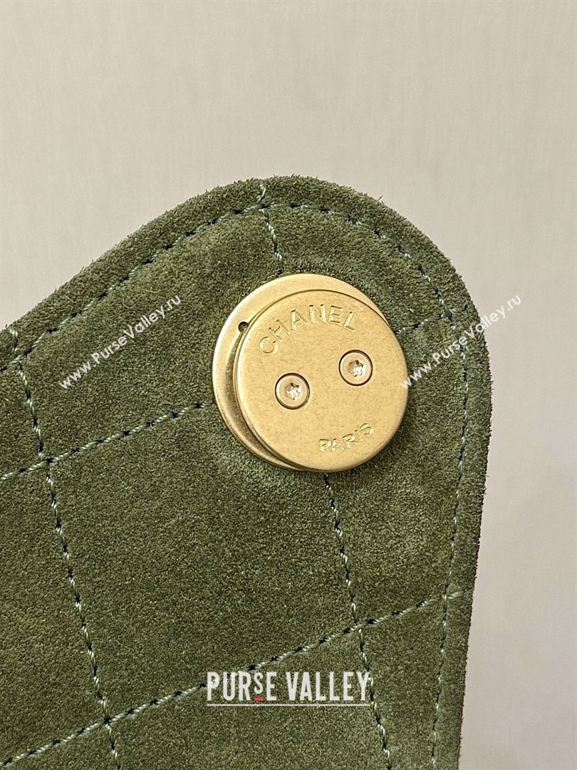 Chanel 25 Mini Handbag in Suede Calfskin AS5631 Green 2026 Top Quality (SHUNY-26032402)