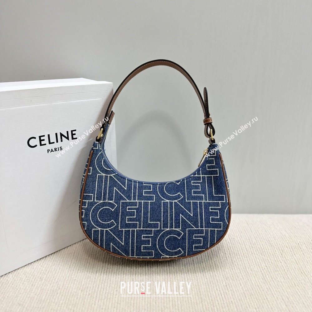 Celine Ava Hobo bag in Blue CELINE Denim 193952 2024 (BL-26040217)