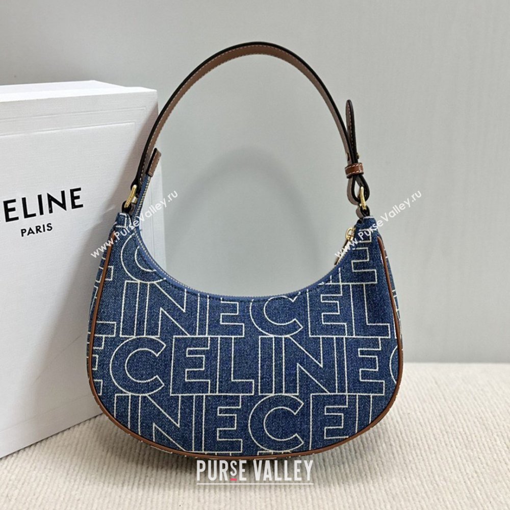 Celine Ava Hobo bag in Blue CELINE Denim 193952 2024 (BL-26040217)