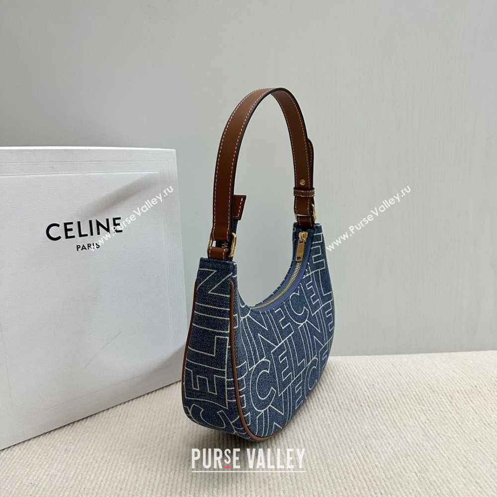 Celine Ava Hobo bag in Blue CELINE Denim 193952 2024 (BL-26040217)