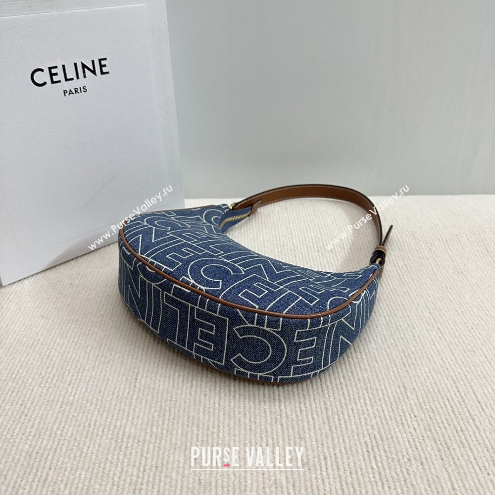 Celine Ava Hobo bag in Blue CELINE Denim 193952 2024 (BL-26040217)