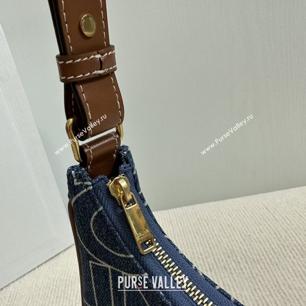 Celine Ava Hobo bag in Blue CELINE Denim 193952 2024 (BL-26040217)