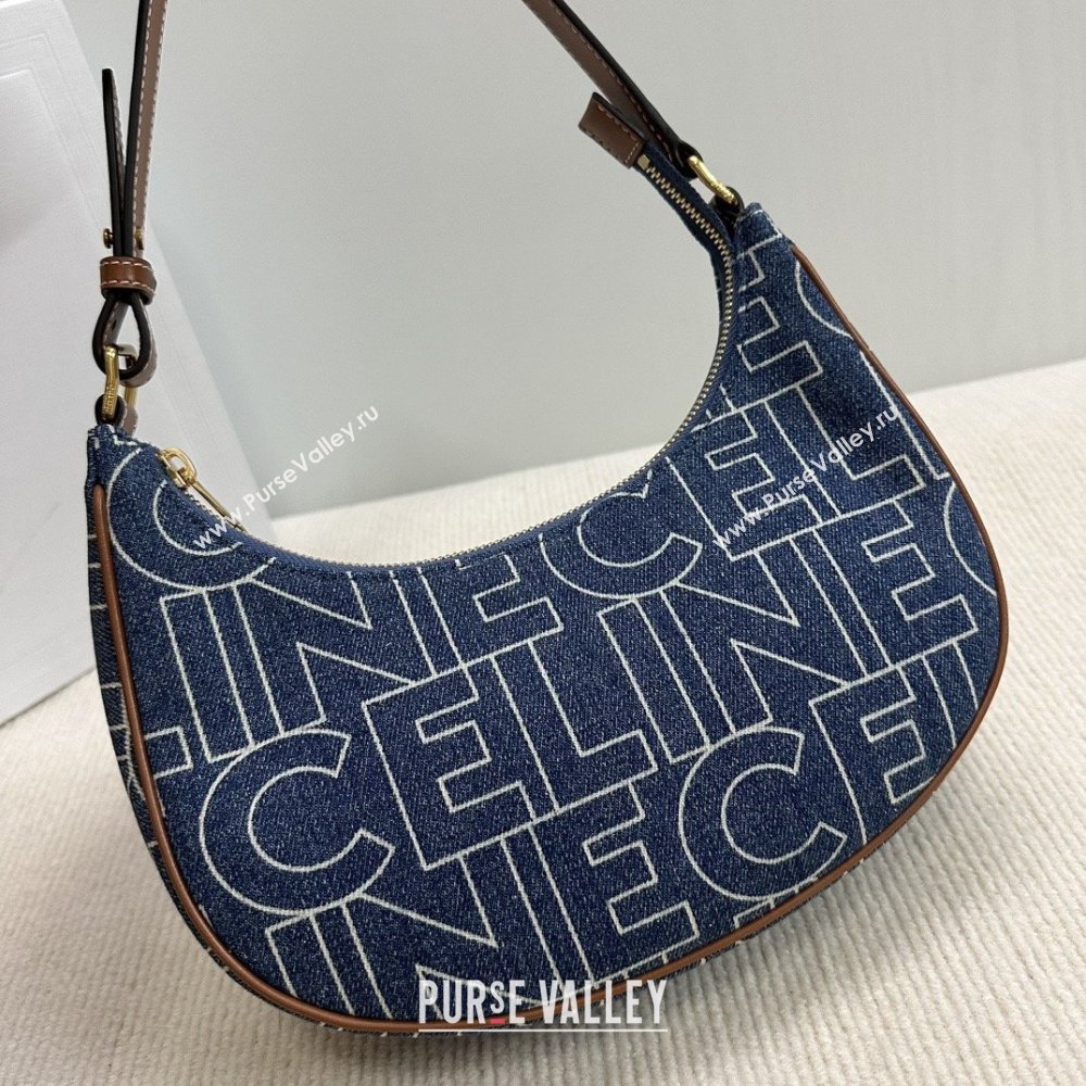 Celine Ava Hobo bag in Blue CELINE Denim 193952 2024 (BL-26040217)
