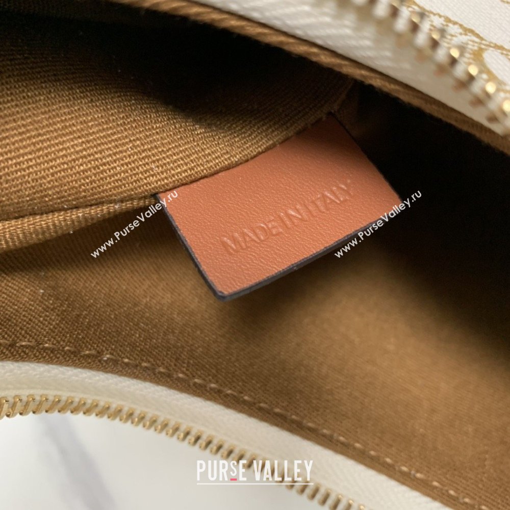 Celine Medium Strap Ava Bag with Rope in Triomphe Canvas and Calfskin 199588 White 2026 (BL-26040215)