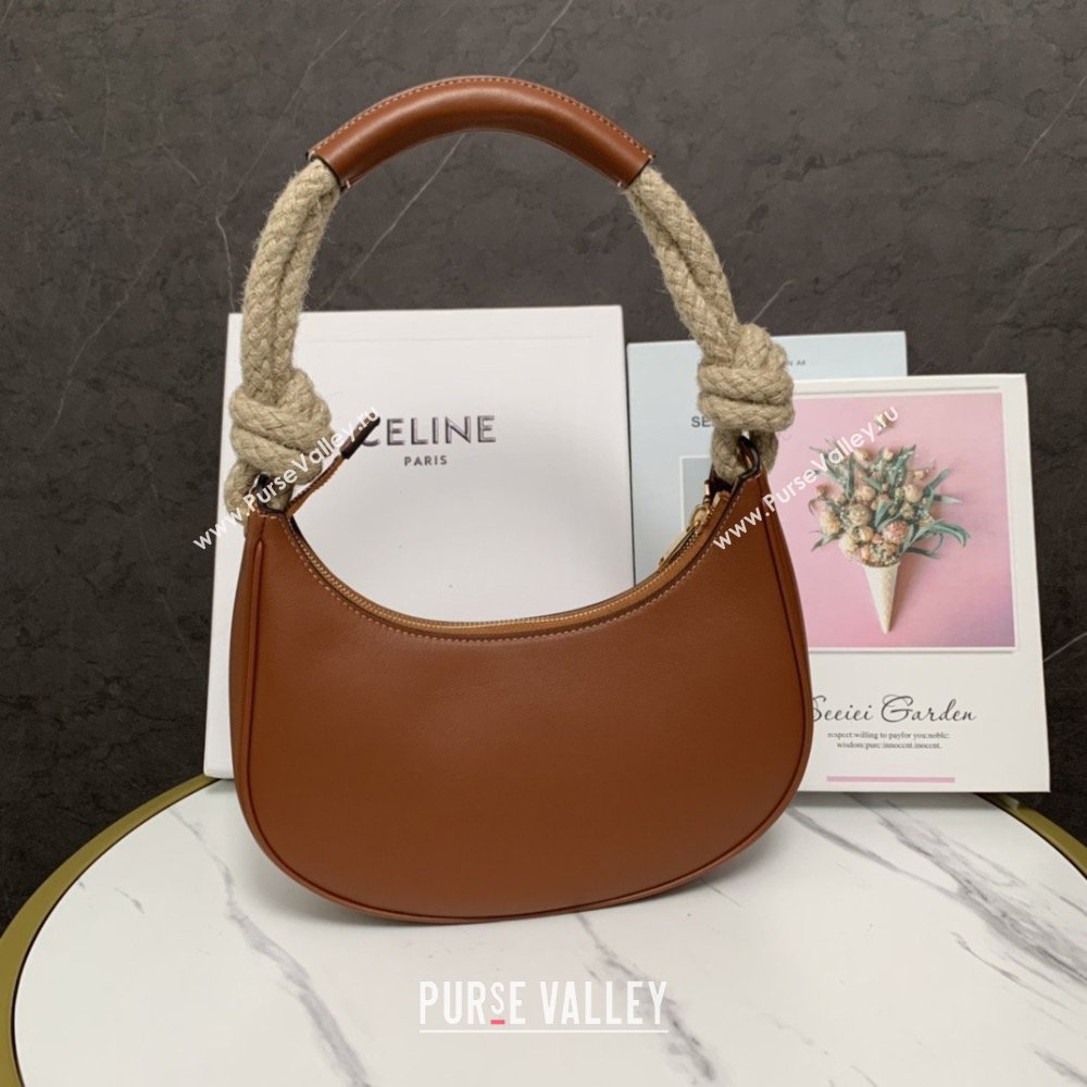 Celine Medium Strap Ava Bag with Rope in Brown Calfskin 199588 2026 (BL-26040216)
