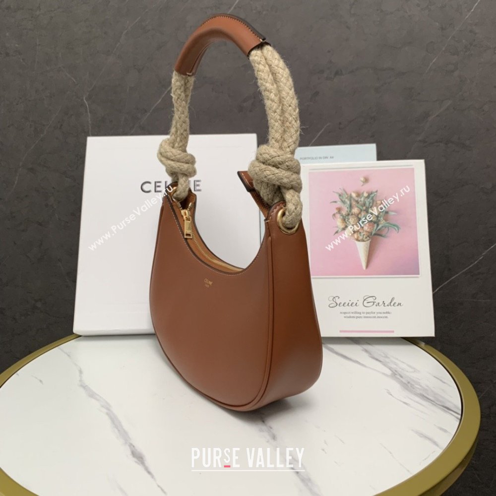 Celine Medium Strap Ava Bag with Rope in Brown Calfskin 199588 2026 (BL-26040216)