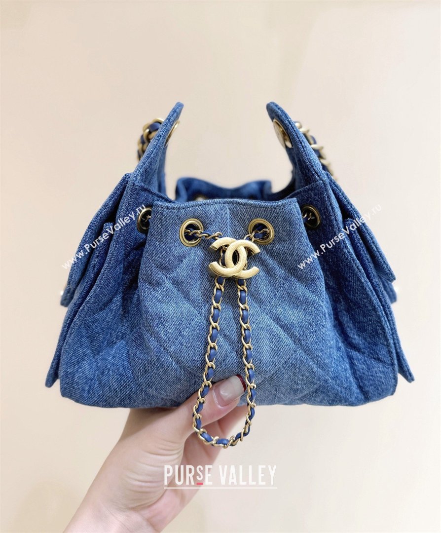 Chanel 25 Mini Handbag in Blue Washed Denim AS5631 2026 Top Quality (SHUNY-26031806)