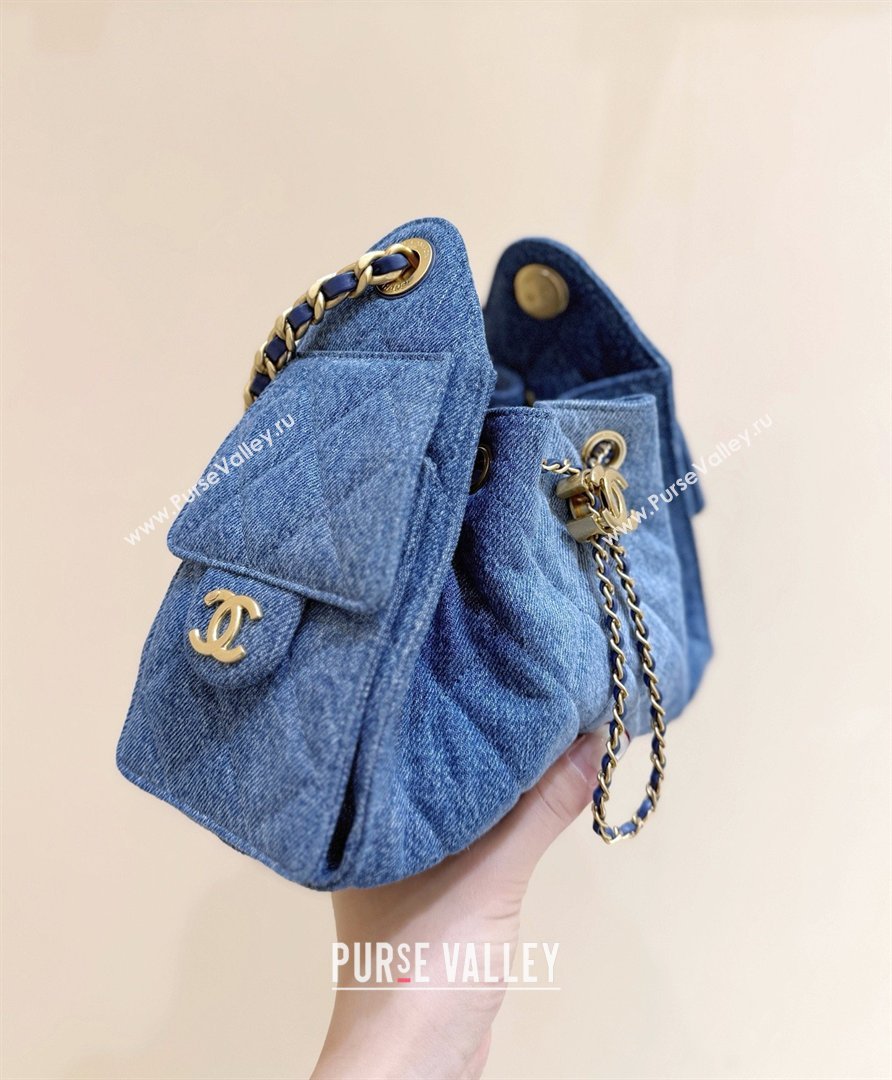 Chanel 25 Mini Handbag in Blue Washed Denim AS5631 2026 Top Quality (SHUNY-26031806)