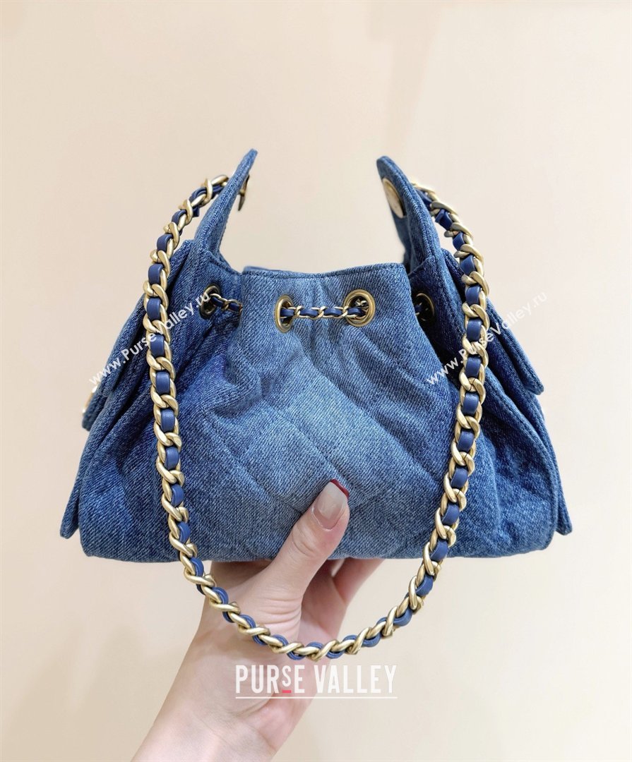 Chanel 25 Mini Handbag in Blue Washed Denim AS5631 2026 Top Quality (SHUNY-26031806)